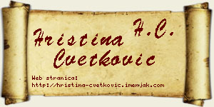 Hristina Cvetković vizit kartica